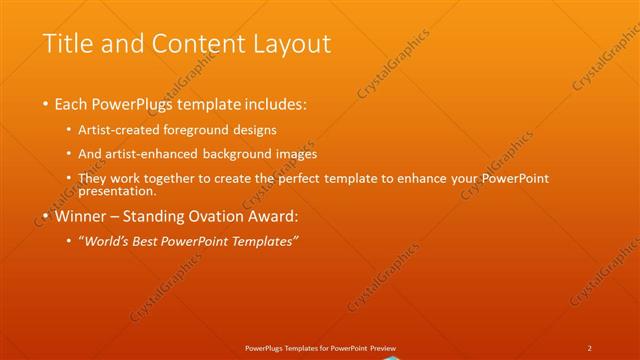 Title and Content presentation slide layout