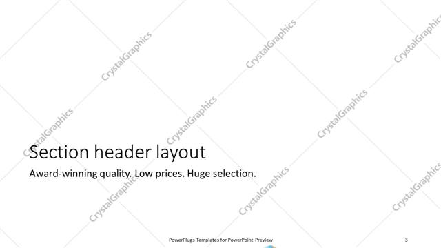 Section Header presentation slide layout