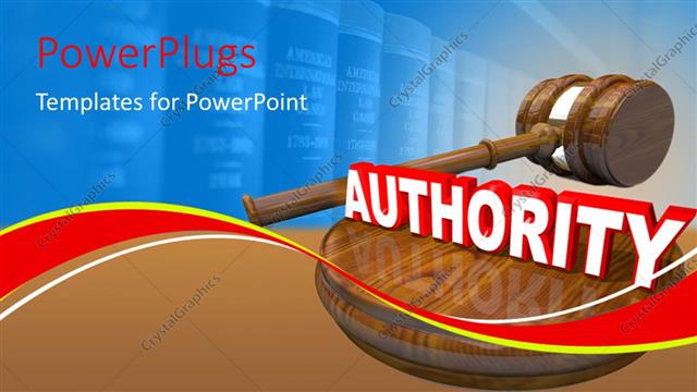  Presentation with law - Authority depiction with hammer, gavel and law books in background