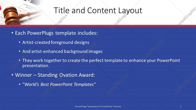 Title and Content presentation slide layout