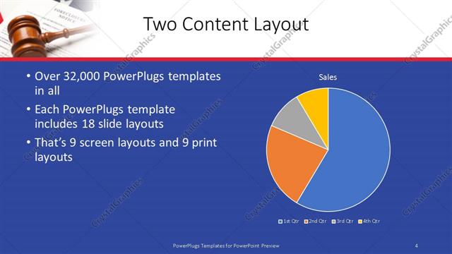 Two Content presentation slide layout