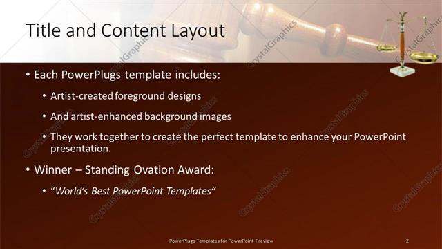 Title and Content presentation slide layout