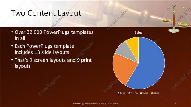 Two Content presentation slide layout