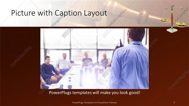 Picture with Caption presentation slide layout