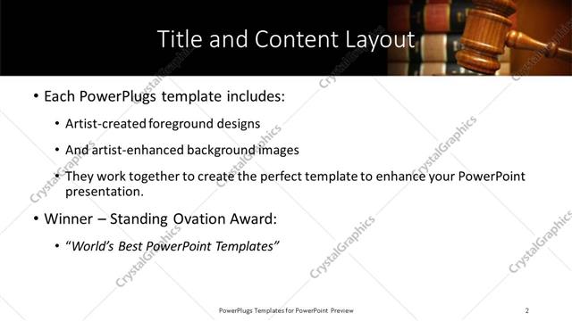 Title and Content presentation slide layout