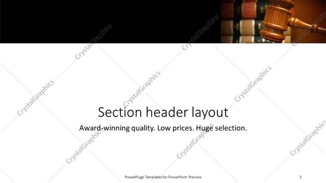 Section Header presentation slide layout