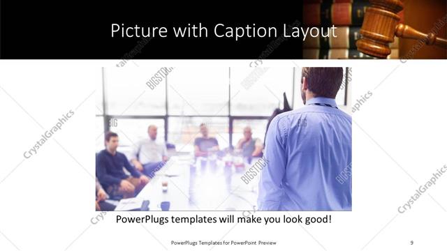 Picture with Caption presentation slide layout