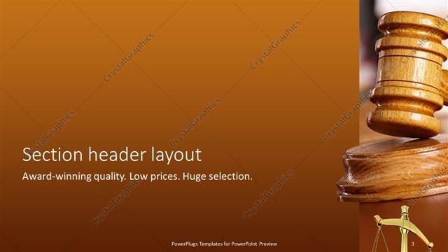 Section Header presentation slide layout