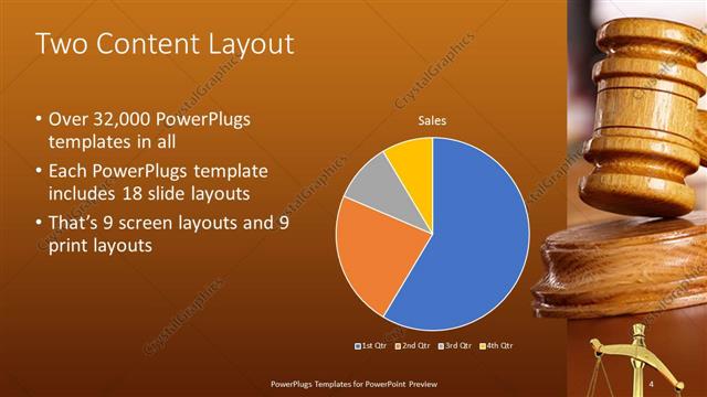 Two Content presentation slide layout