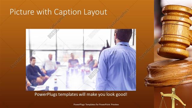 Picture with Caption presentation slide layout