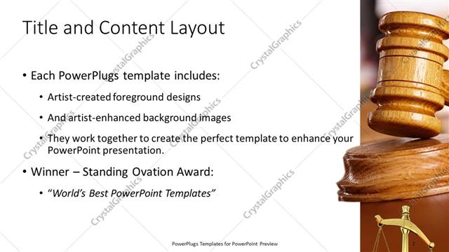 Title and Content presentation slide layout