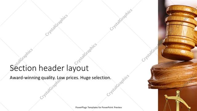 Section Header presentation slide layout