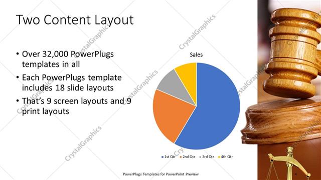 Two Content presentation slide layout