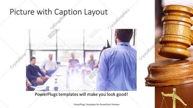 Picture with Caption presentation slide layout