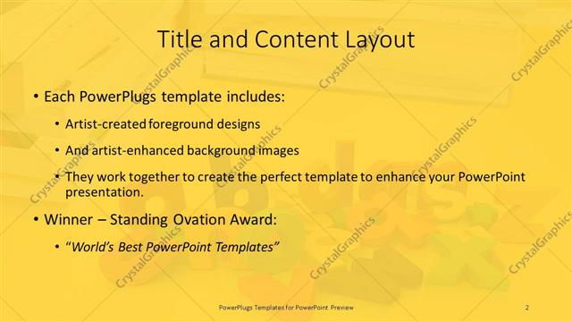 Title and Content presentation slide layout