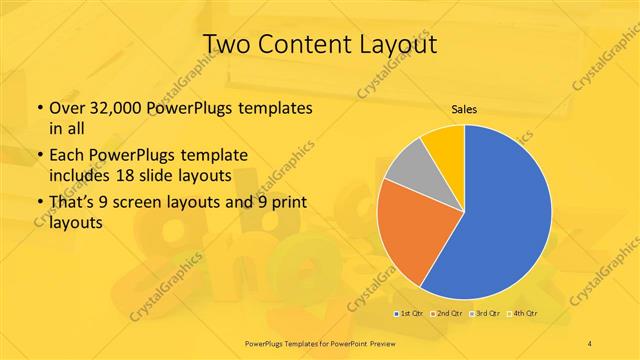 Two Content presentation slide layout