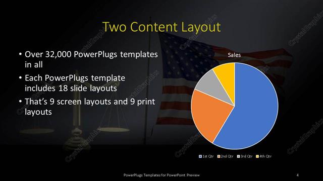 Two Content presentation slide layout