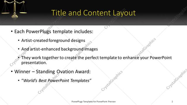 Title and Content presentation slide layout