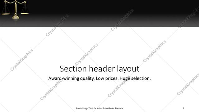 Section Header presentation slide layout