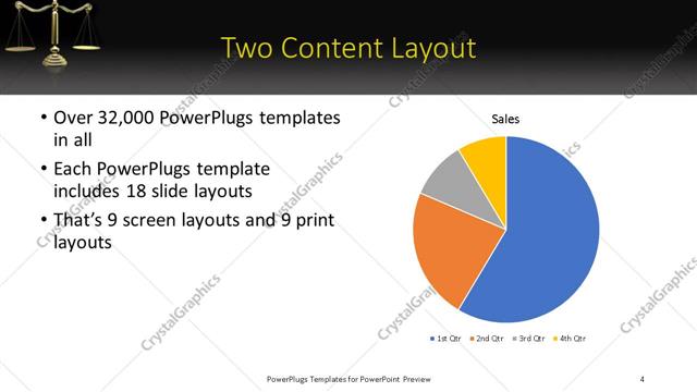 Two Content presentation slide layout