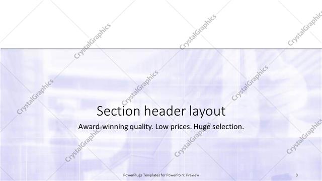 Section Header presentation slide layout