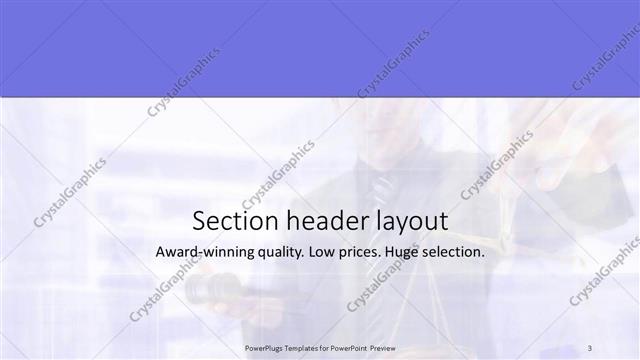 Section Header presentation slide layout