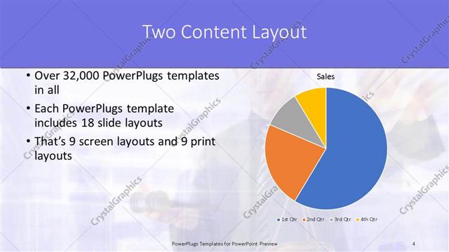 Two Content presentation slide layout
