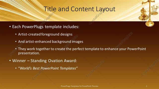 Title and Content presentation slide layout