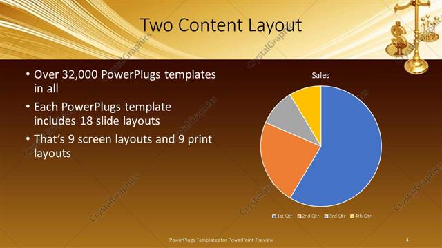 Two Content presentation slide layout