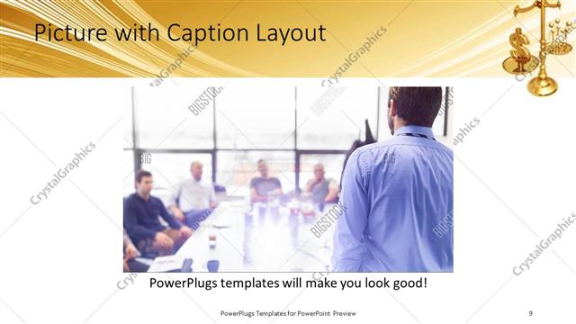 Picture with Caption presentation slide layout