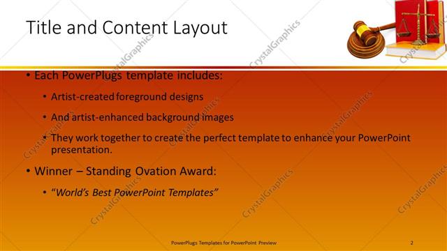 Title and Content presentation slide layout