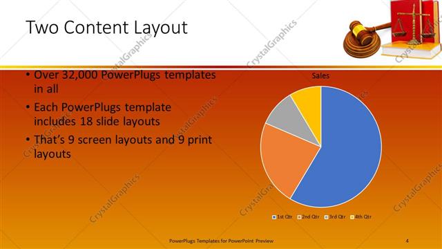 Two Content presentation slide layout