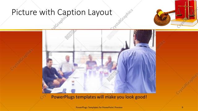 Picture with Caption presentation slide layout