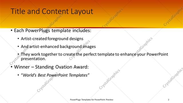 Title and Content presentation slide layout