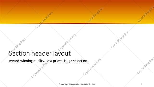 Section Header presentation slide layout