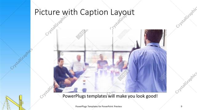 Picture with Caption presentation slide layout