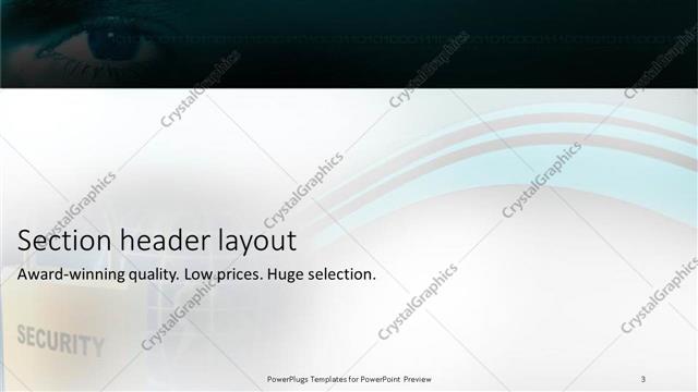 Section Header presentation slide layout