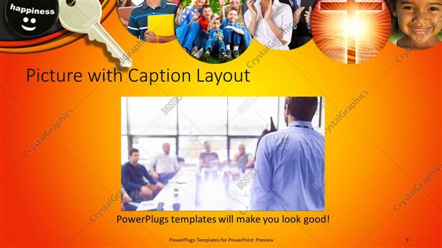 Picture with Caption presentation slide layout