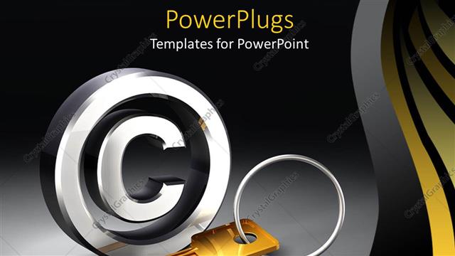  Presentation with key - A key in a key chain with grayish background