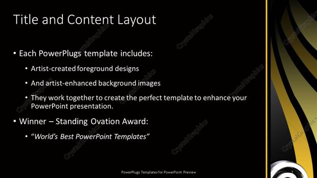 Title and Content presentation slide layout