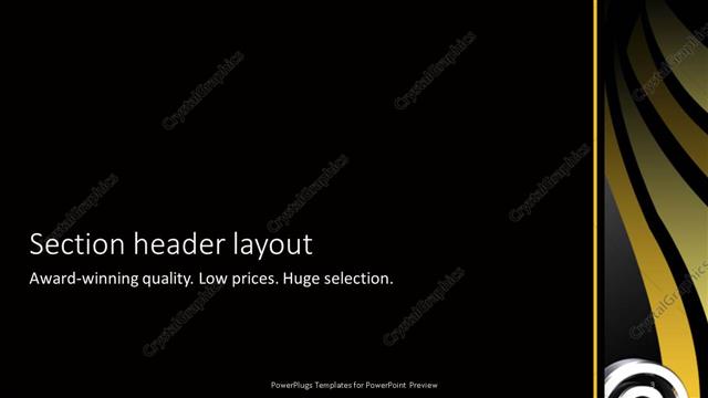 Section Header presentation slide layout