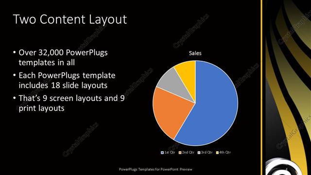 Two Content presentation slide layout