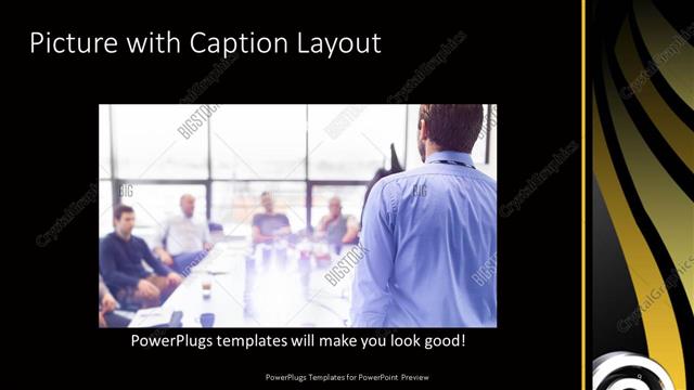 Picture with Caption presentation slide layout
