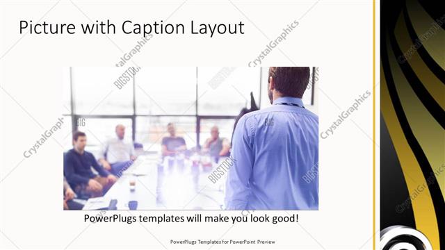Picture with Caption presentation slide layout