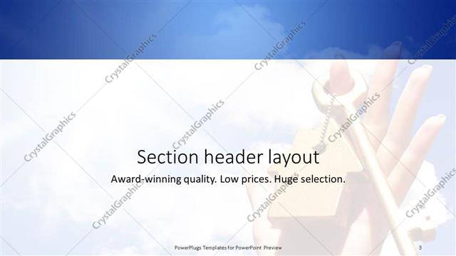 Section Header presentation slide layout