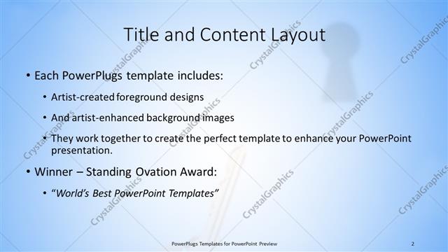 Title and Content presentation slide layout