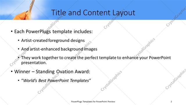 Title and Content presentation slide layout