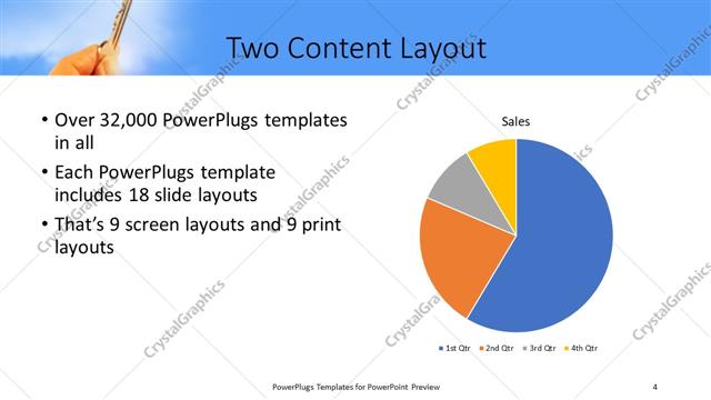 Two Content presentation slide layout