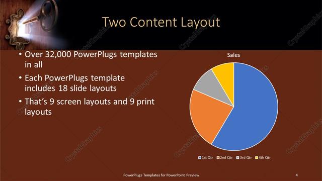 Two Content presentation slide layout