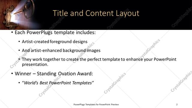 Title and Content presentation slide layout